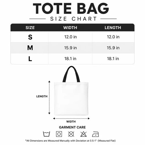 Arizona State Undead Mascot Tote Bag - Size Chart